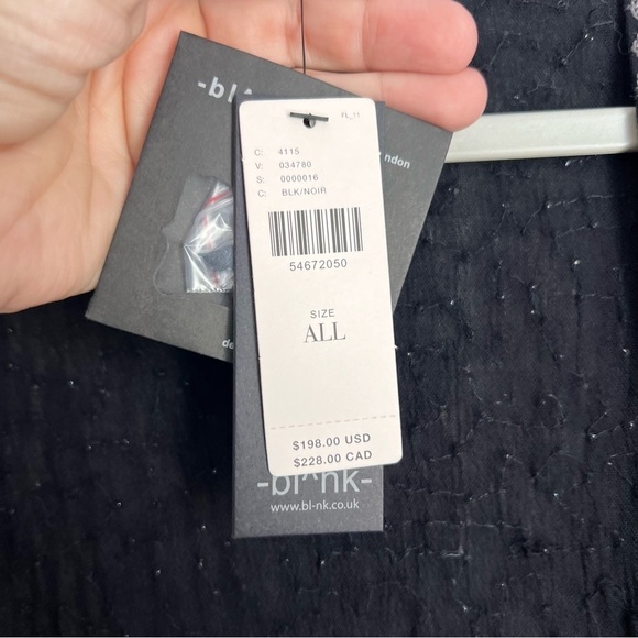 Bl^nk London Beaded Open Front Duster Cardi New Black Anthropologie one size - Picture 8 of 8